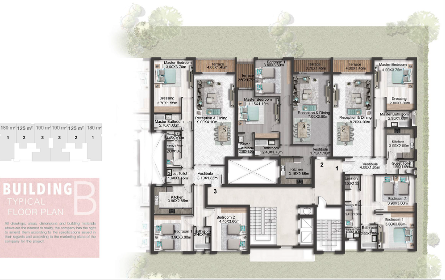 Floor plan for apartment at Green Square