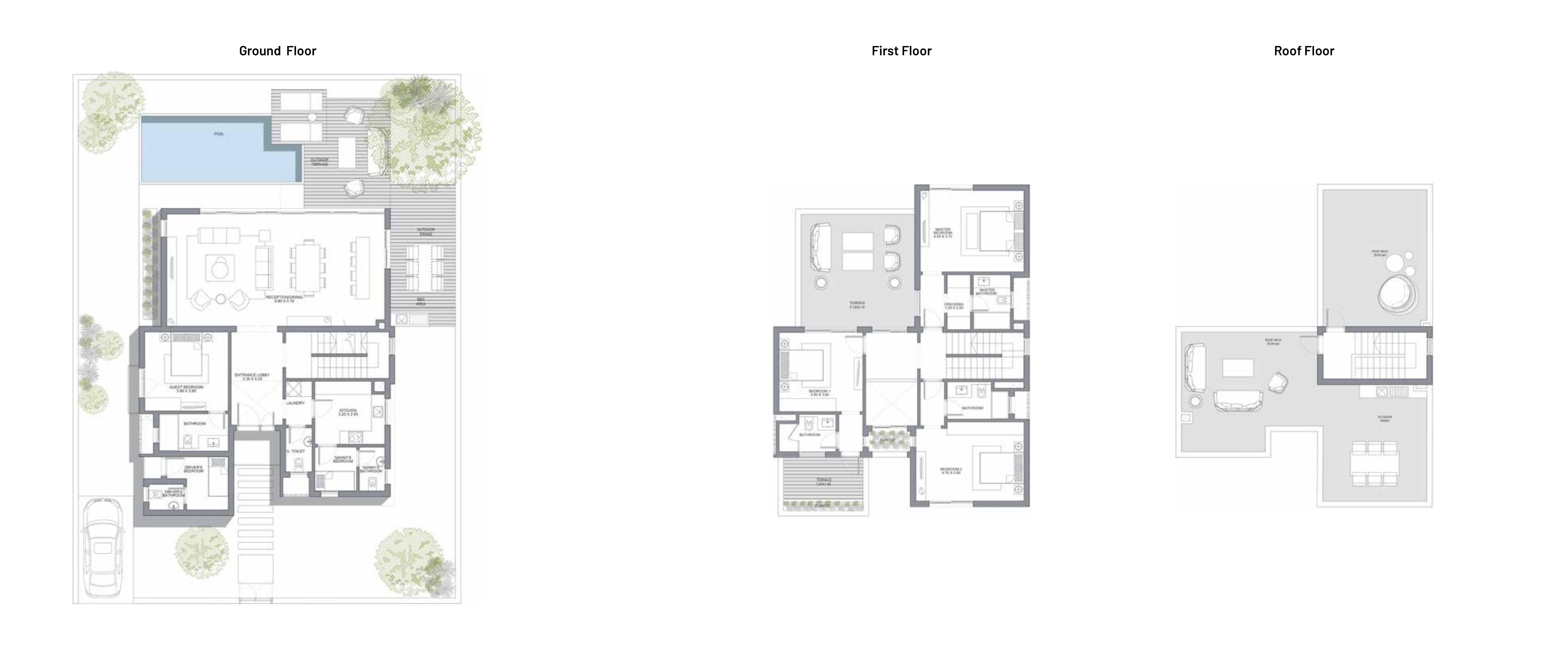 Floor plan for villa at June