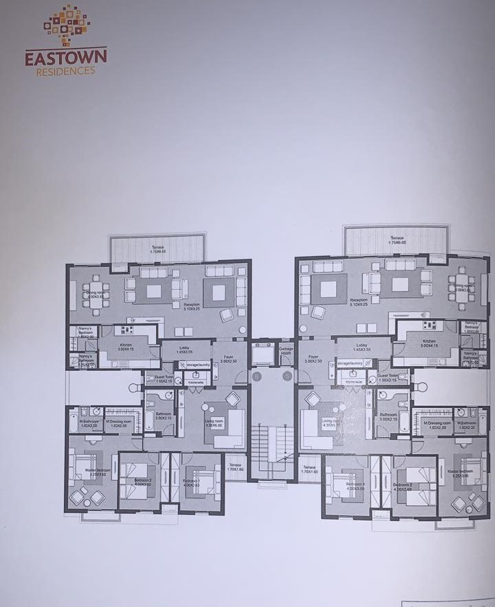 Floor plan for apartment at Eastown Residence