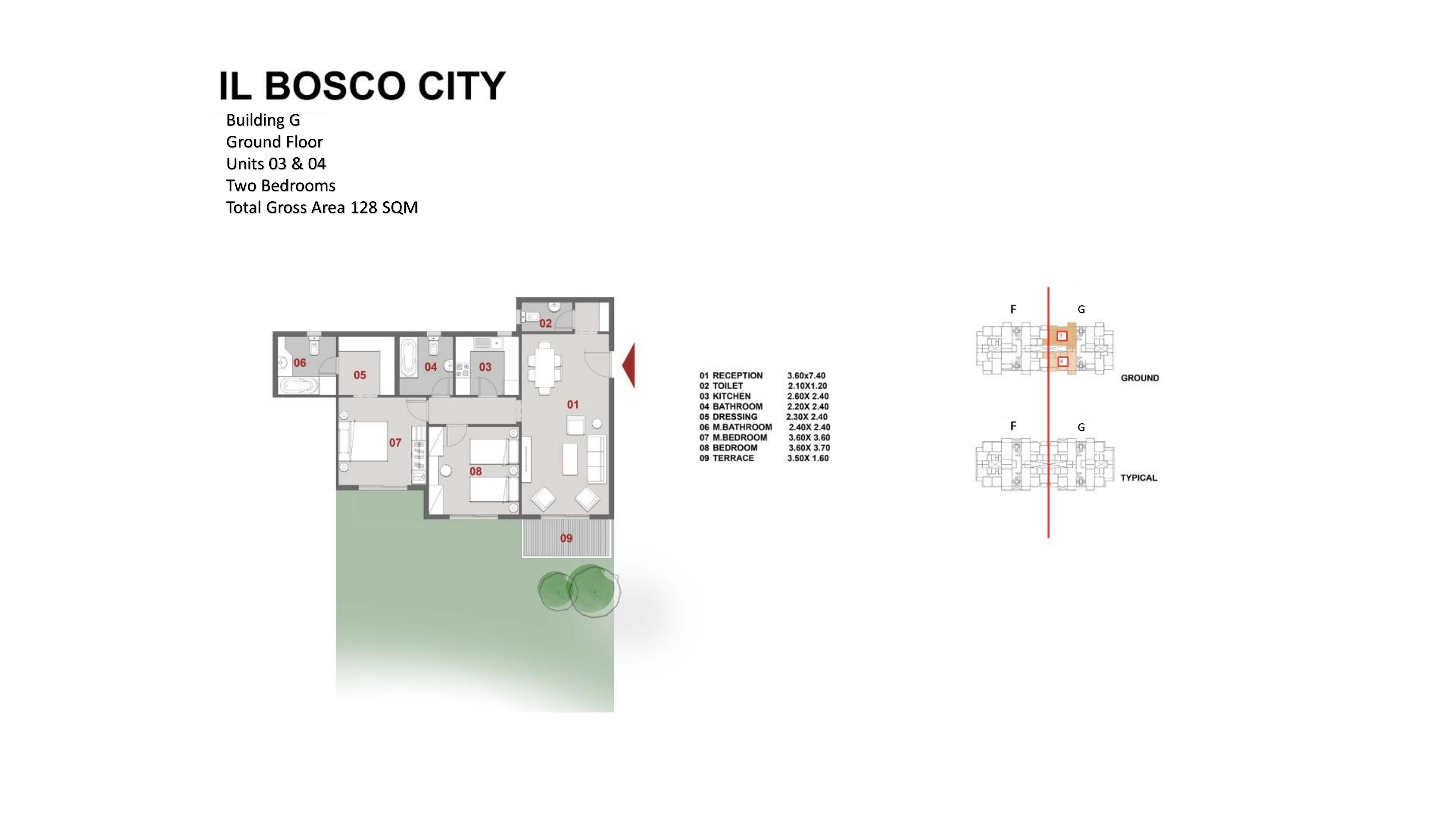 Floor plan for apartment at Il Bosco City