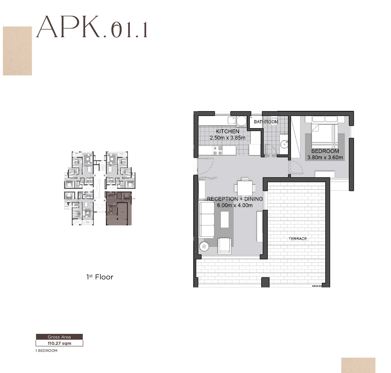 Floor plan for apartment at Karmell New Zayed