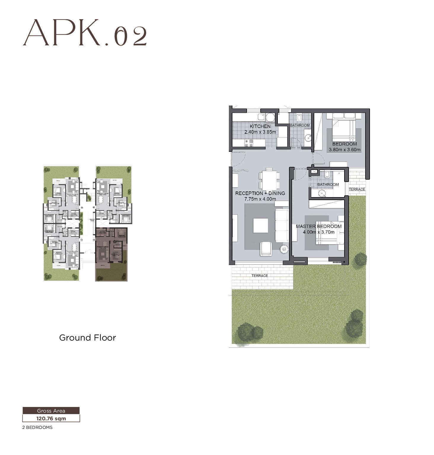 Floor plan for apartment at Karmell New Zayed