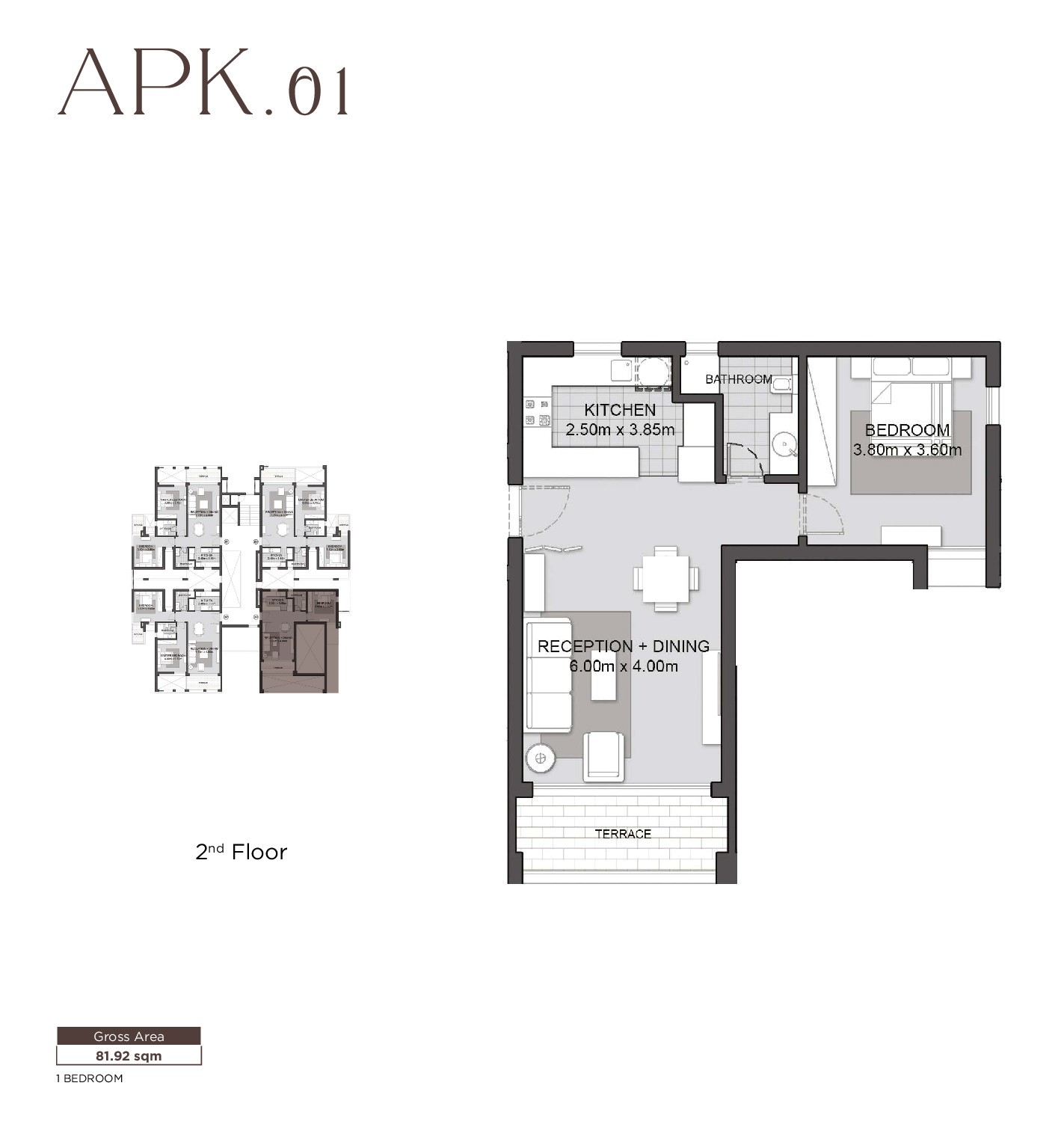 Floor plan for apartment at Karmell New Zayed