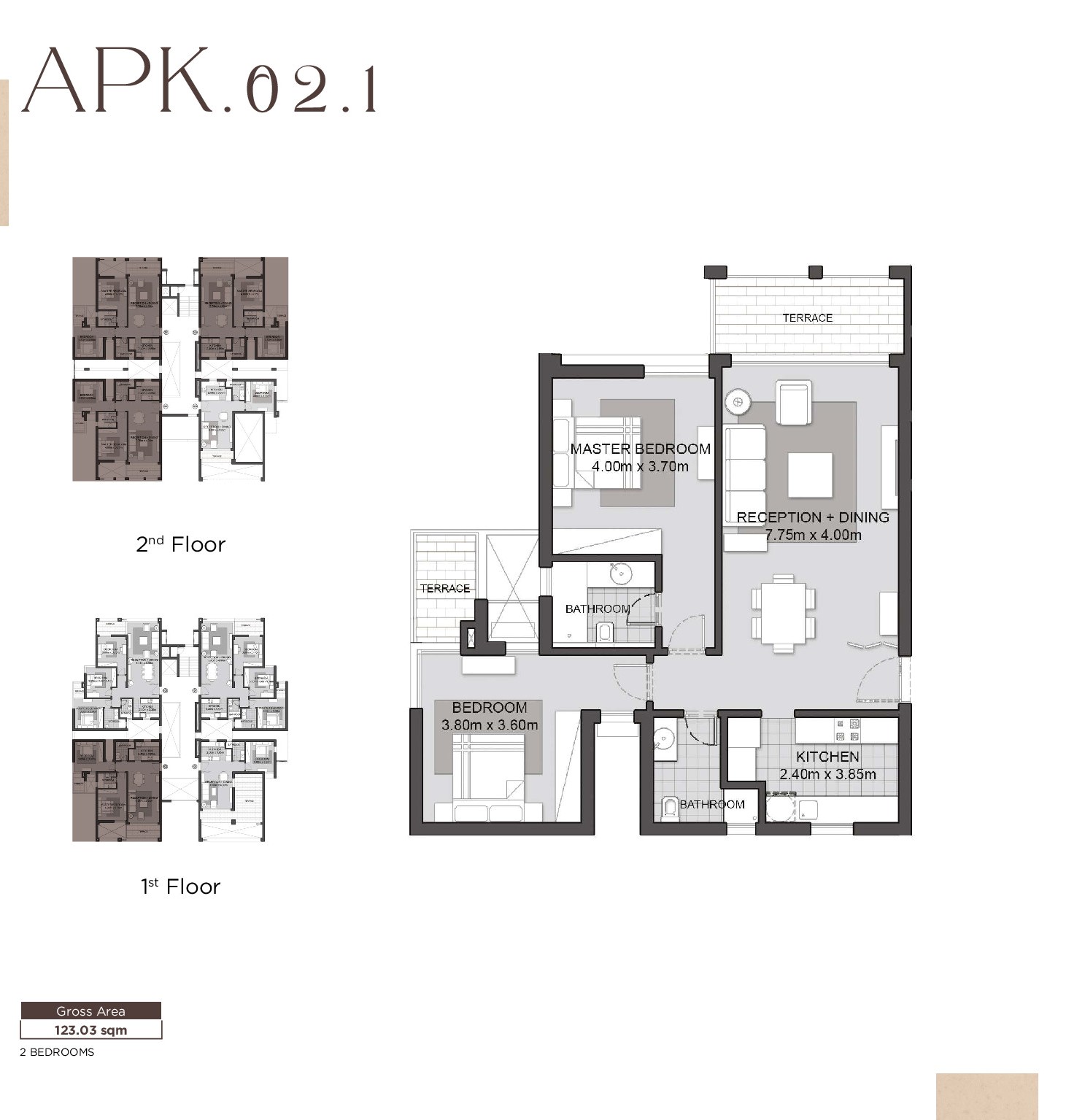 Floor plan for apartment at Karmell New Zayed