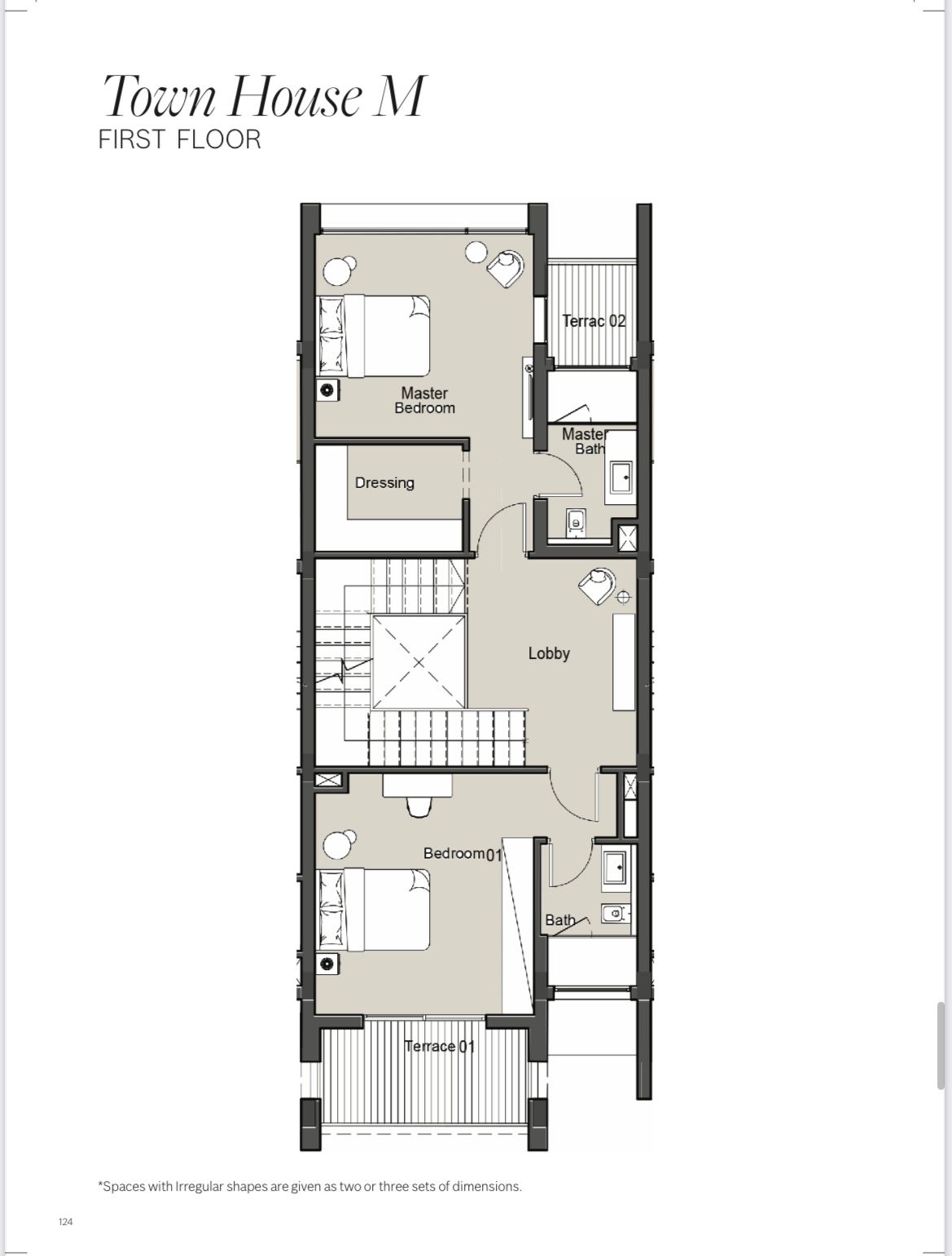 Floor plan for townhouse at The Waterway Villas