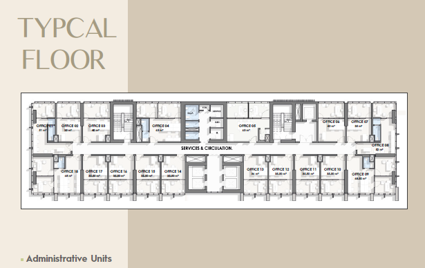 Floor plan for  at Double Two Towers