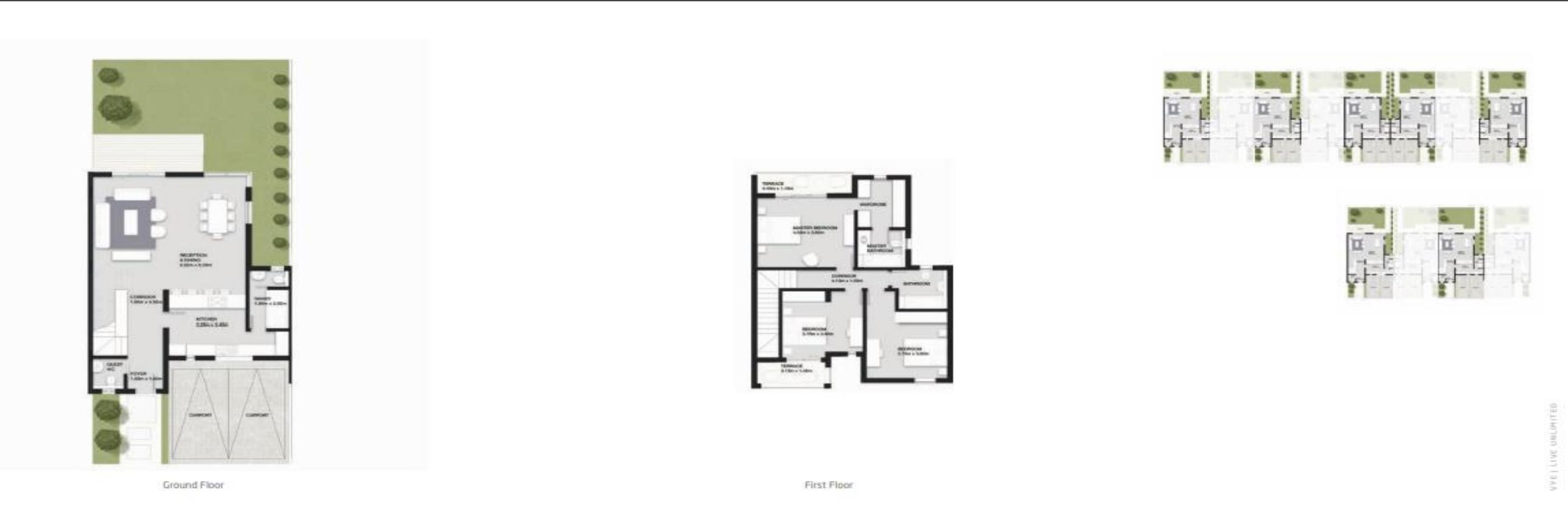 Floor plan for townhouse at VYE SODIC