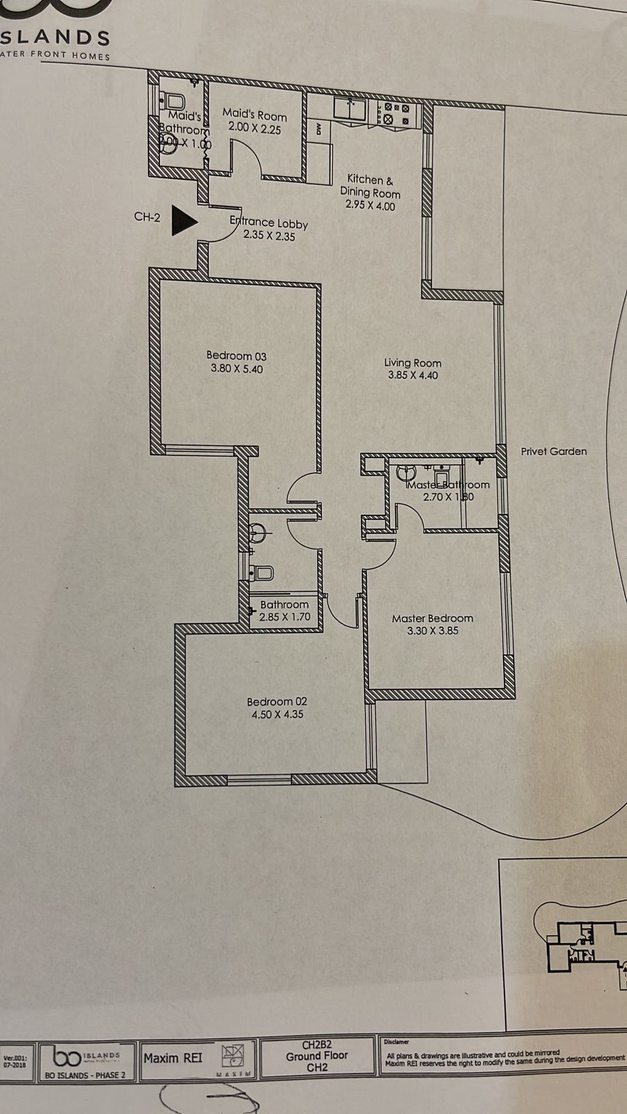 Floor plan for chalet at Bo Island