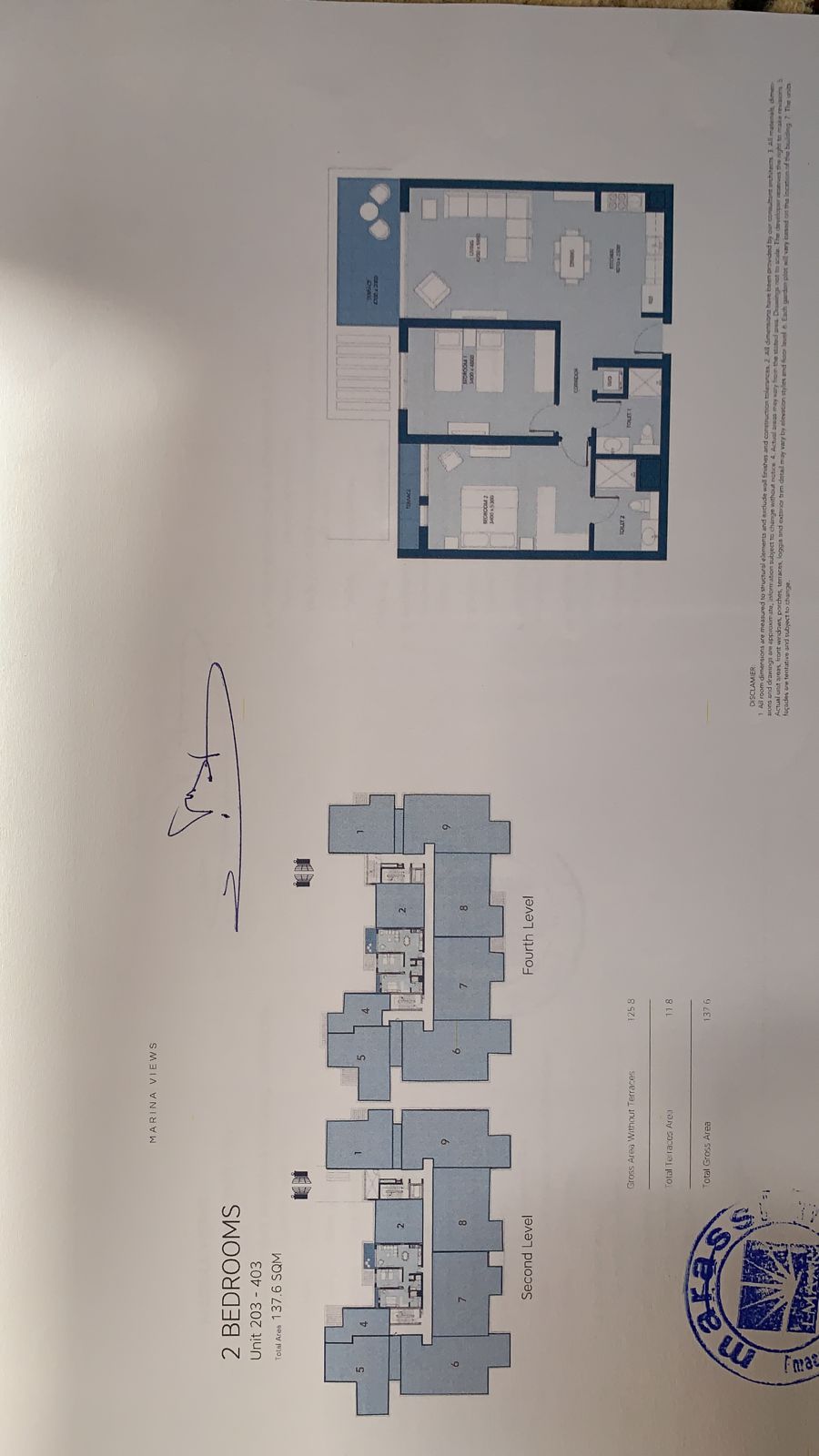 Floor plan for apartment at Marassi