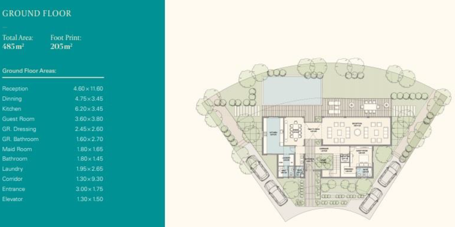 Floor plan for villa at The Brooks