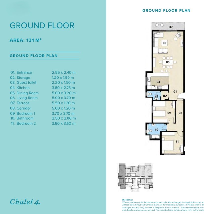 Floor plan for chalet at Mazarine