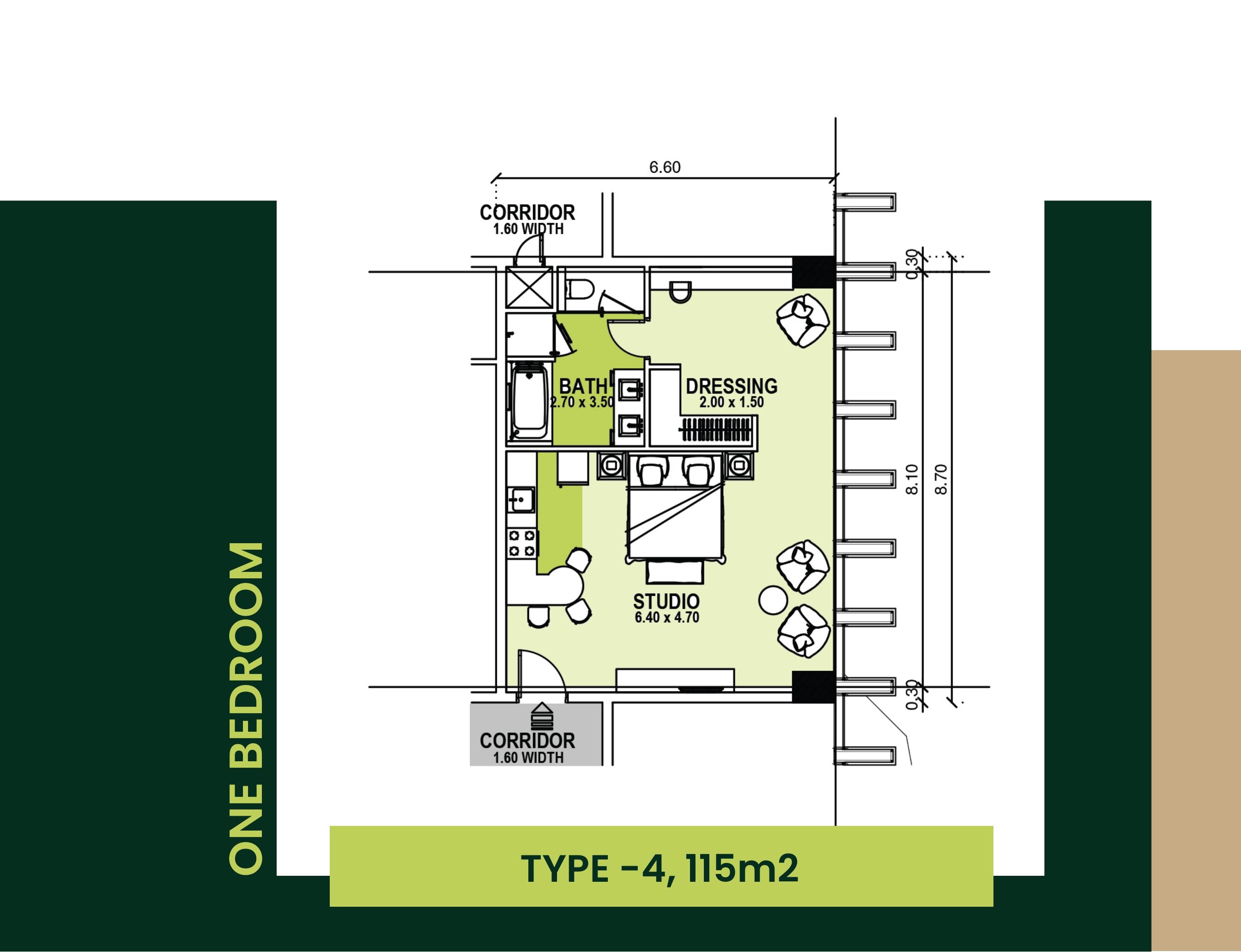 Floor plan for apartment at Sofitel Oia Towers
