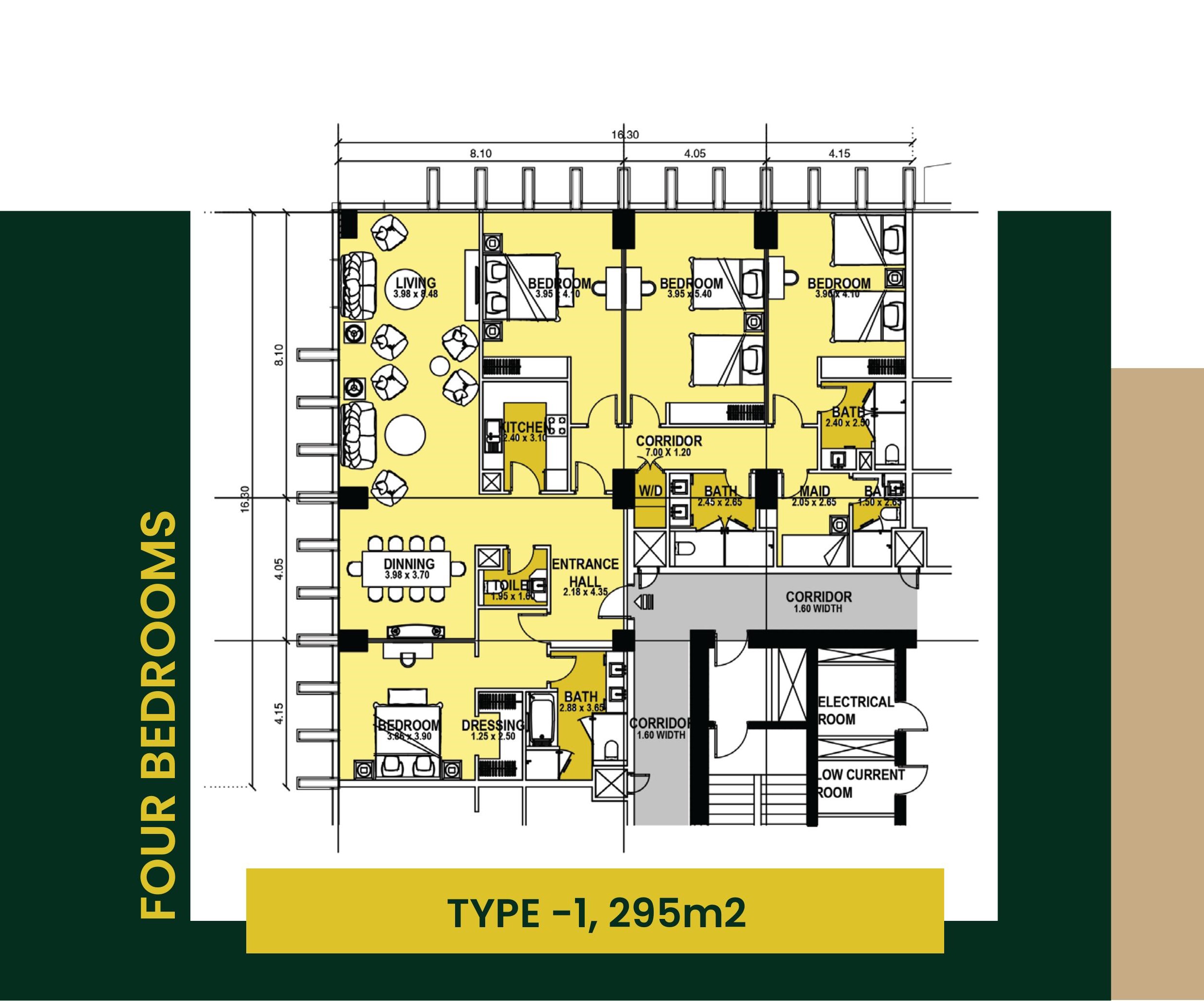 Floor plan for apartment at Sofitel Oia Towers