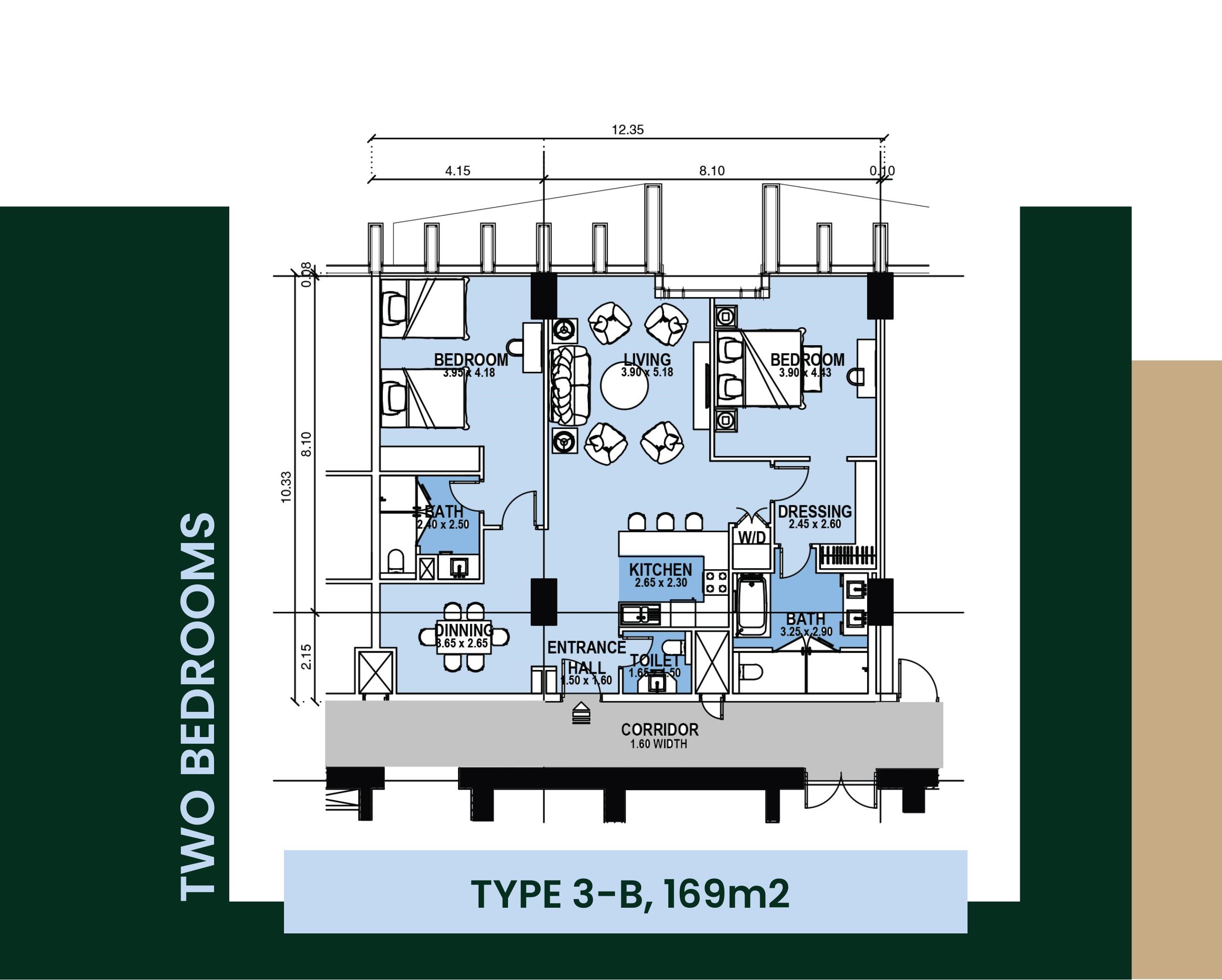 Floor plan for apartment at Sofitel Oia Towers