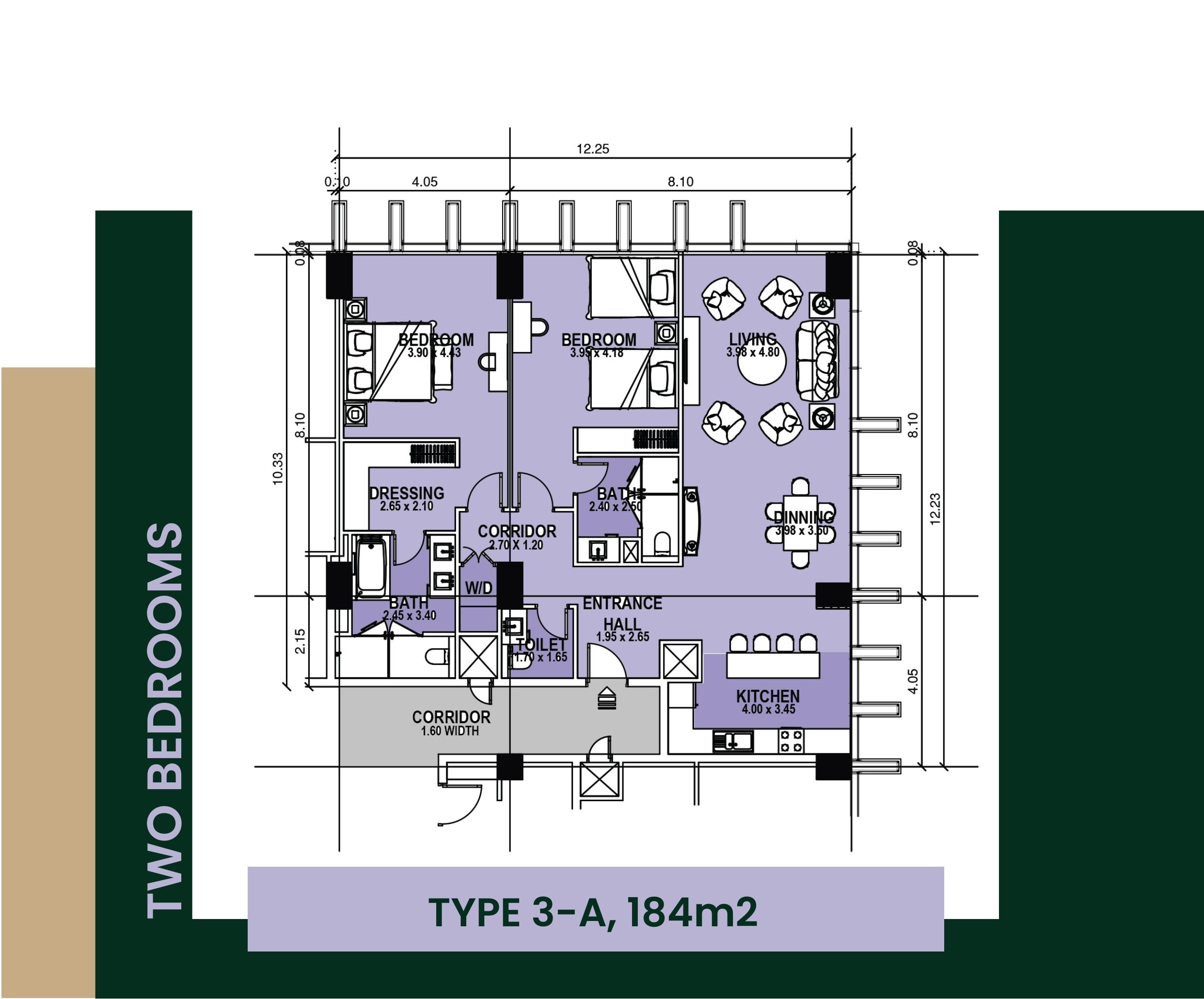 Floor plan for apartment at Sofitel Oia Towers