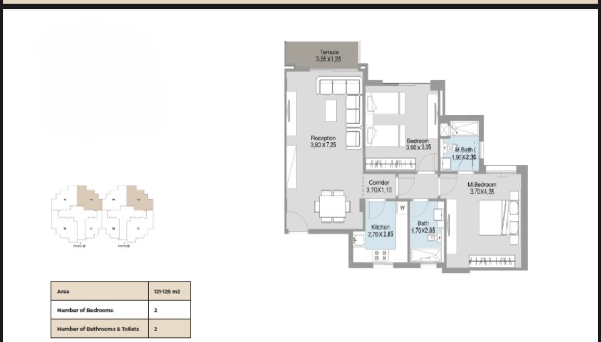 Floor plan for apartment at Talda