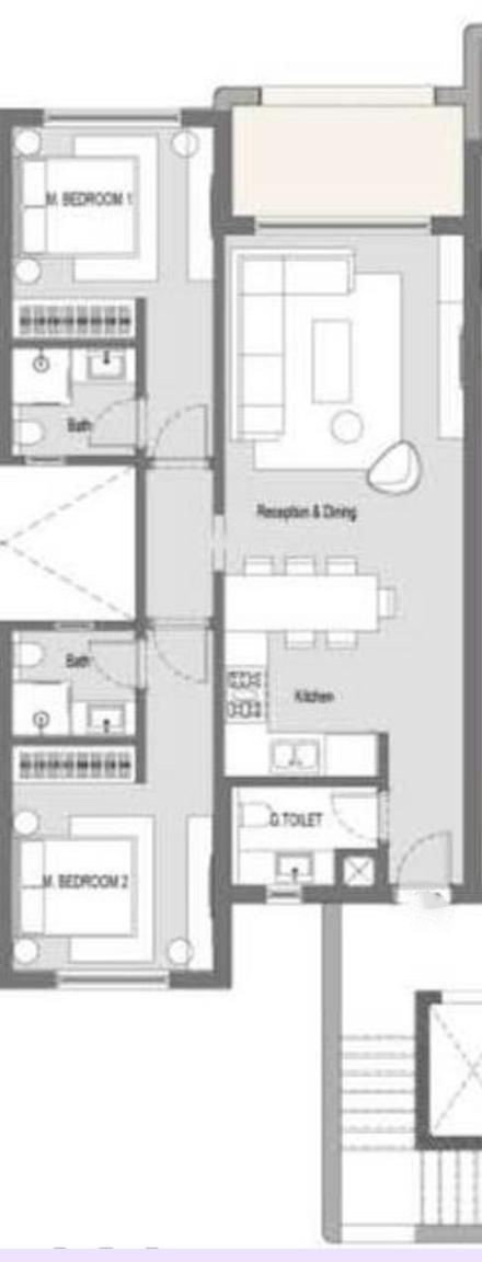Floor plan for chalet at Hacienda Waters