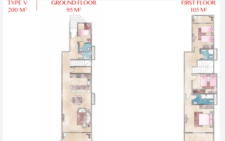 Floor plan for duplex at Lasirena Palm Beach