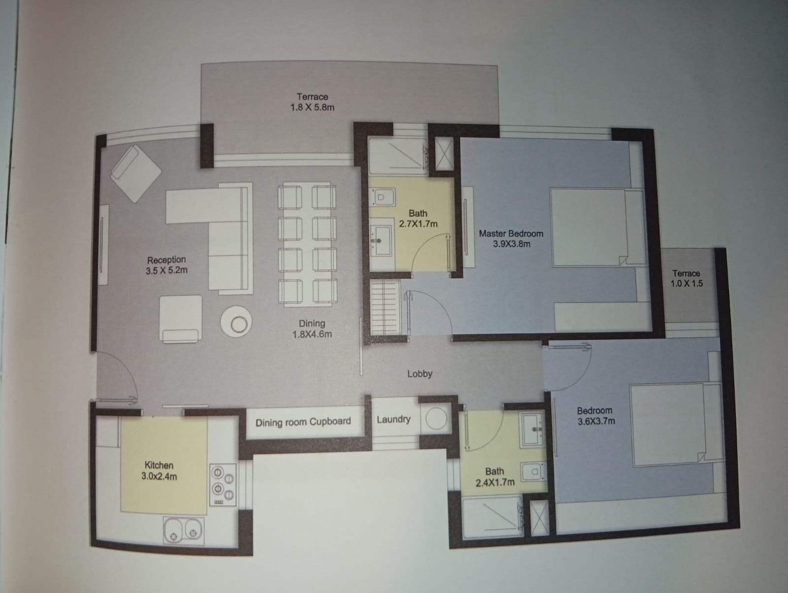 Floor plan for apartment at Bloomfields
