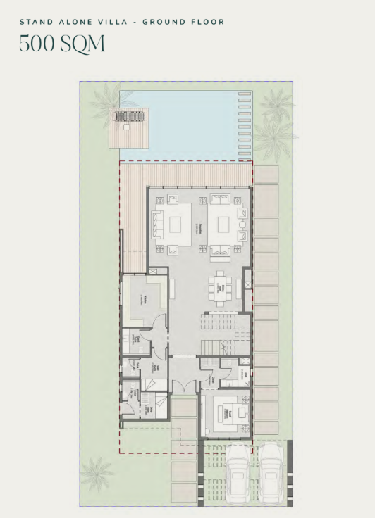 Floor plan for villa at Saada