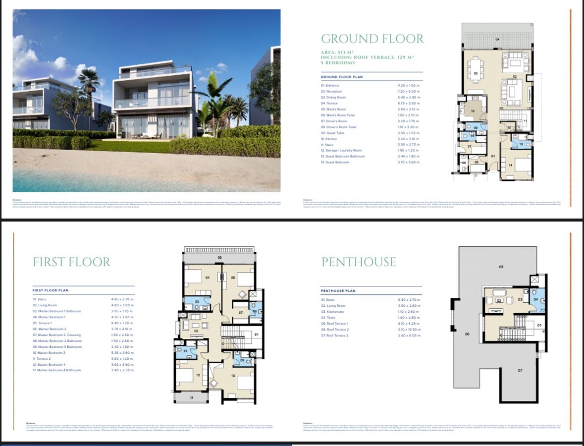 Floor plan for villa at Mazarine Islands