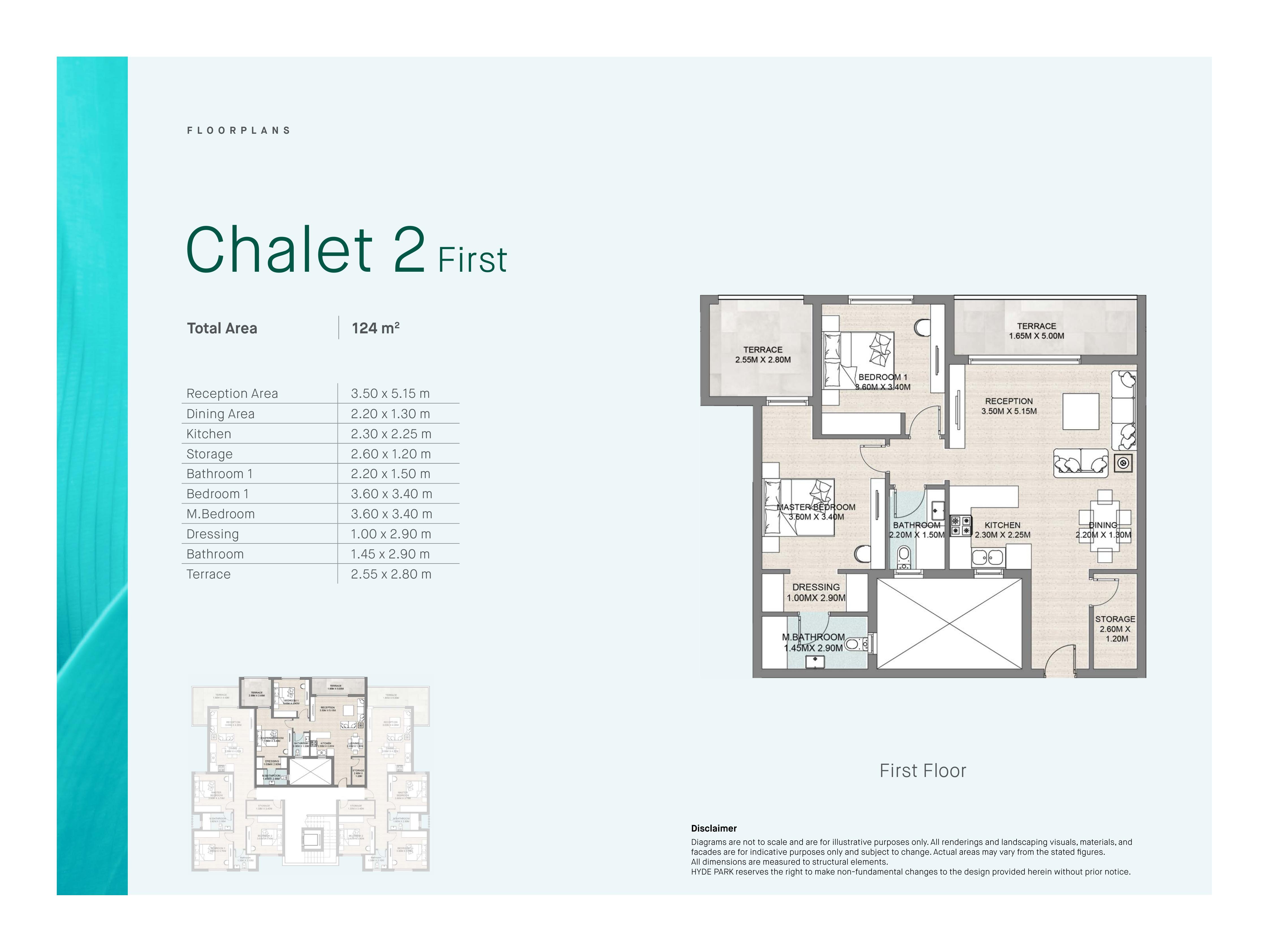 Floor plan for chalet at Hyde Park North - Seashore