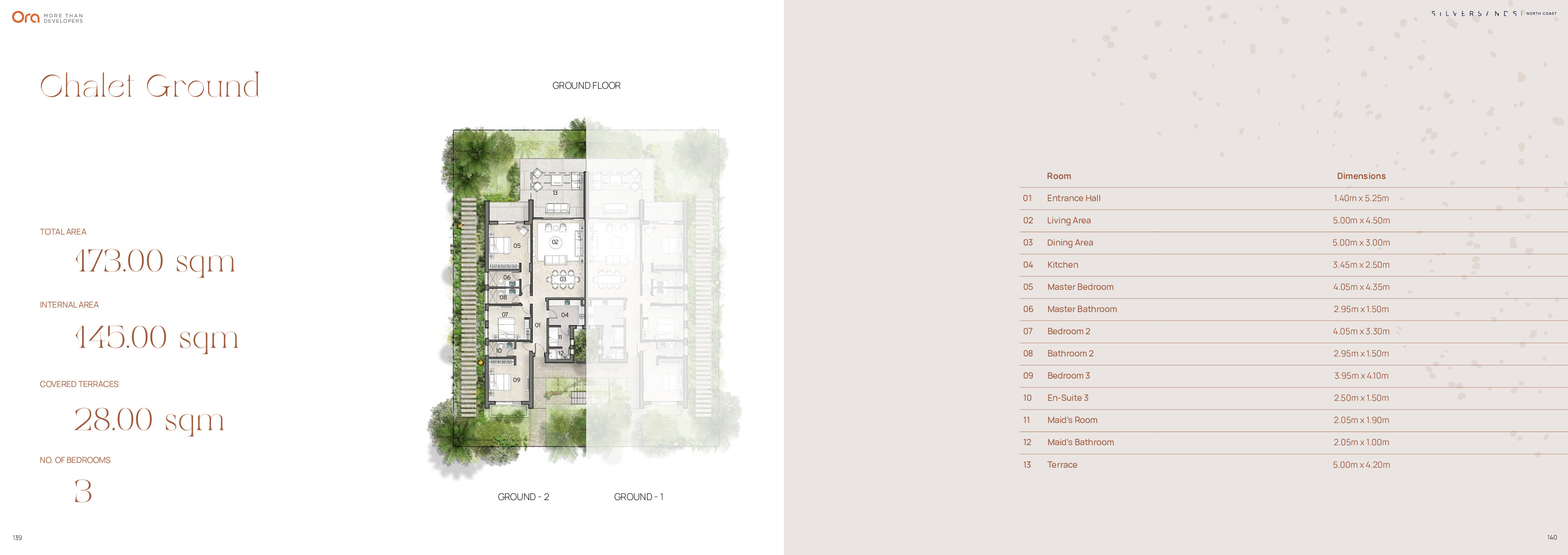 Floor plan for chalet at Silversands