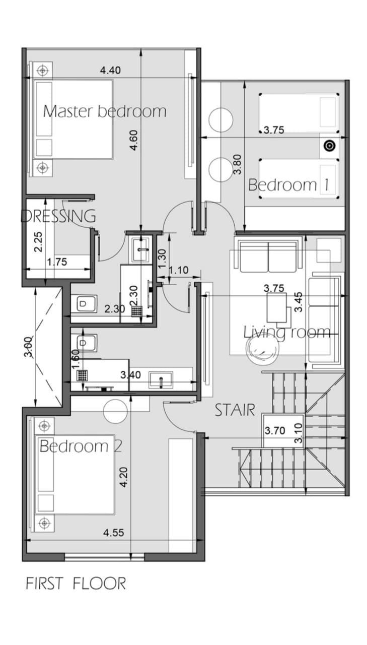 Floor plan for villa at Elora
