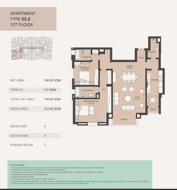 Floor plan for apartment at Mivida