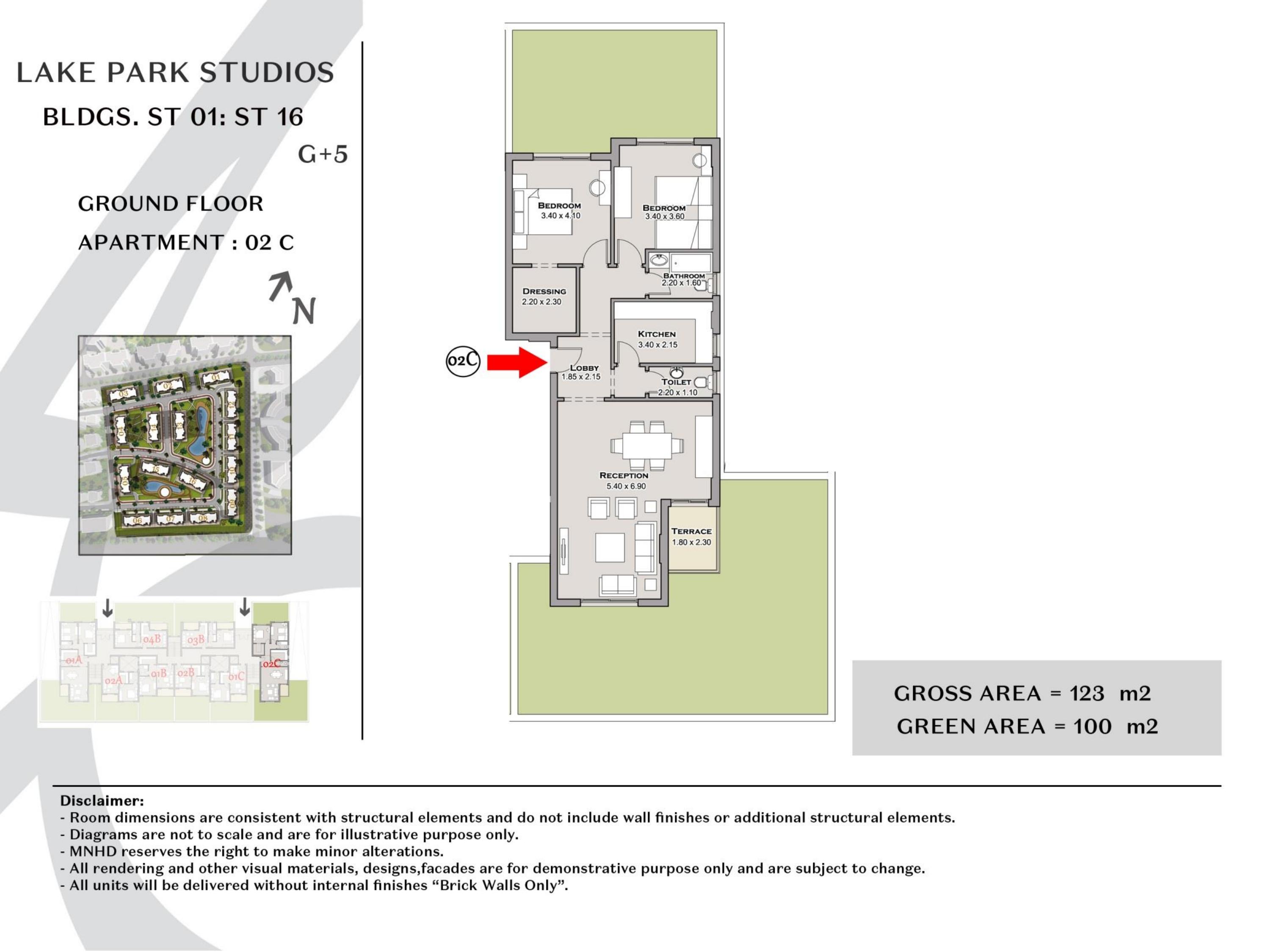 Floor plan for apartment at Tag Sultan