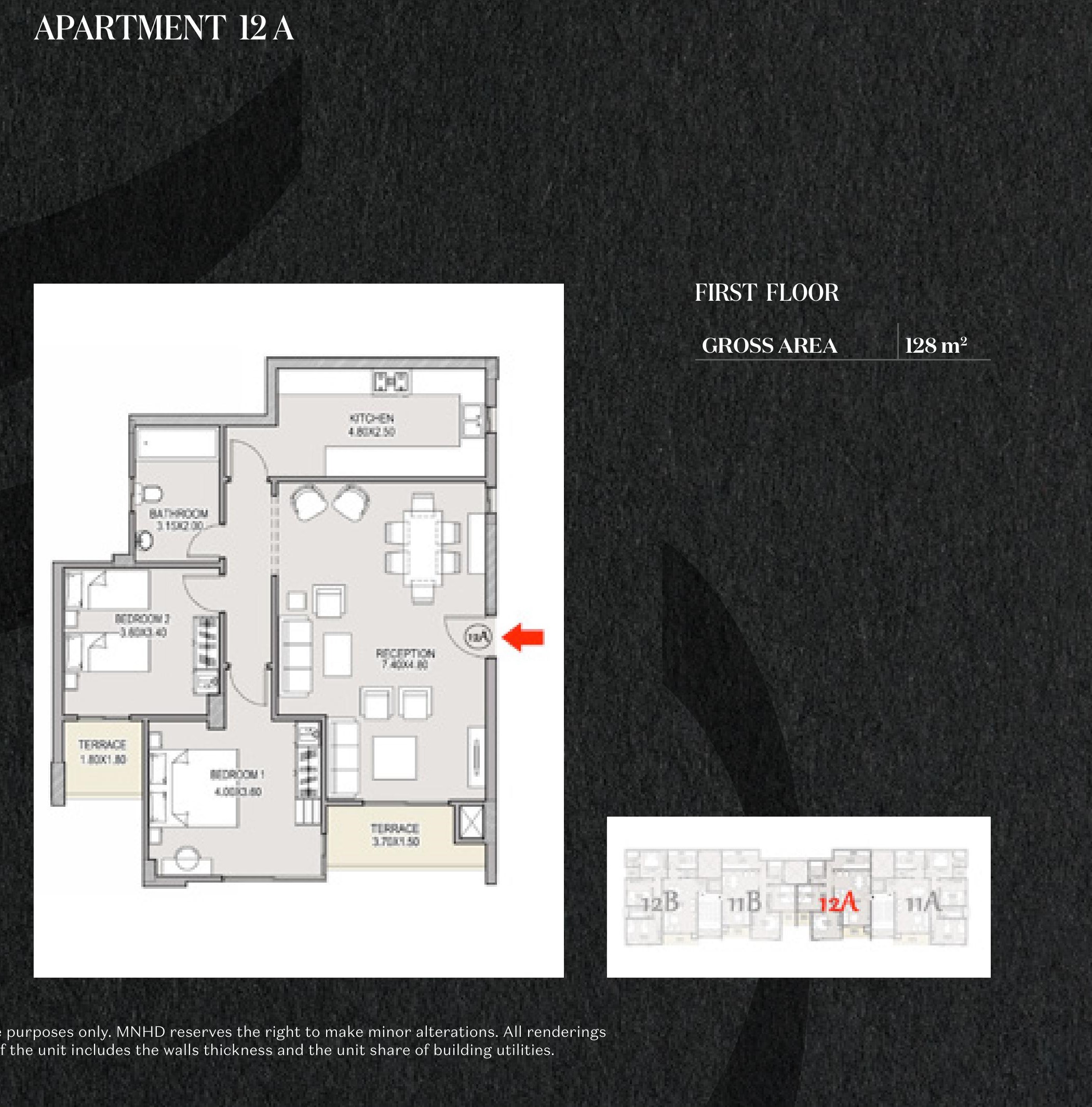 Floor plan for apartment at Tag Sultan