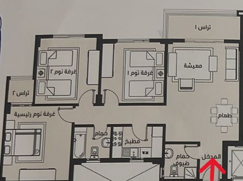Floor plan for apartment at Madinaty