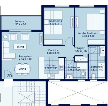 Floor plan for chalet at Bo Sands