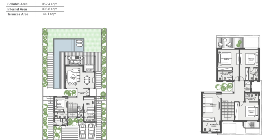 Floor plan for villa at The Med