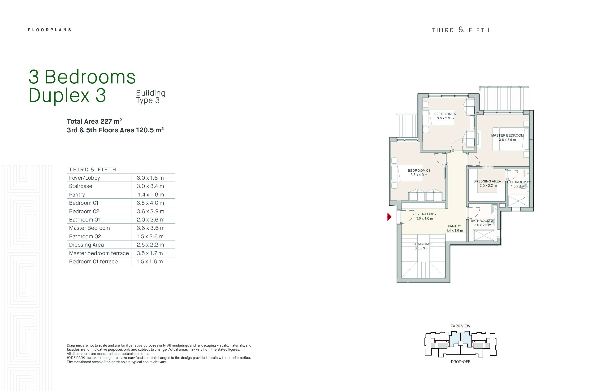 Floor plan for duplex at Hyde Park