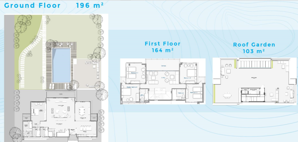 Floor plan for villa at Sea View