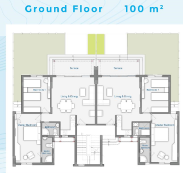 Floor plan for chalet at Sea View