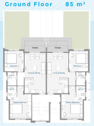 Floor plan for chalet at Sea View