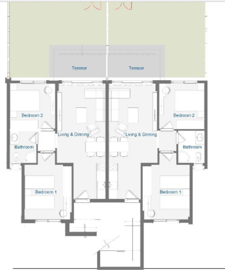 Floor plan for chalet at Sea View
