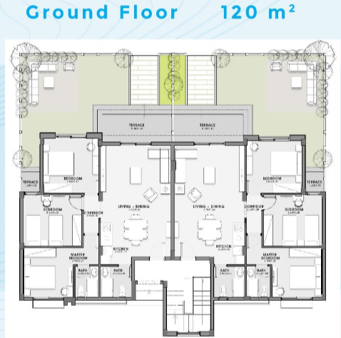 Floor plan for chalet at Sea View