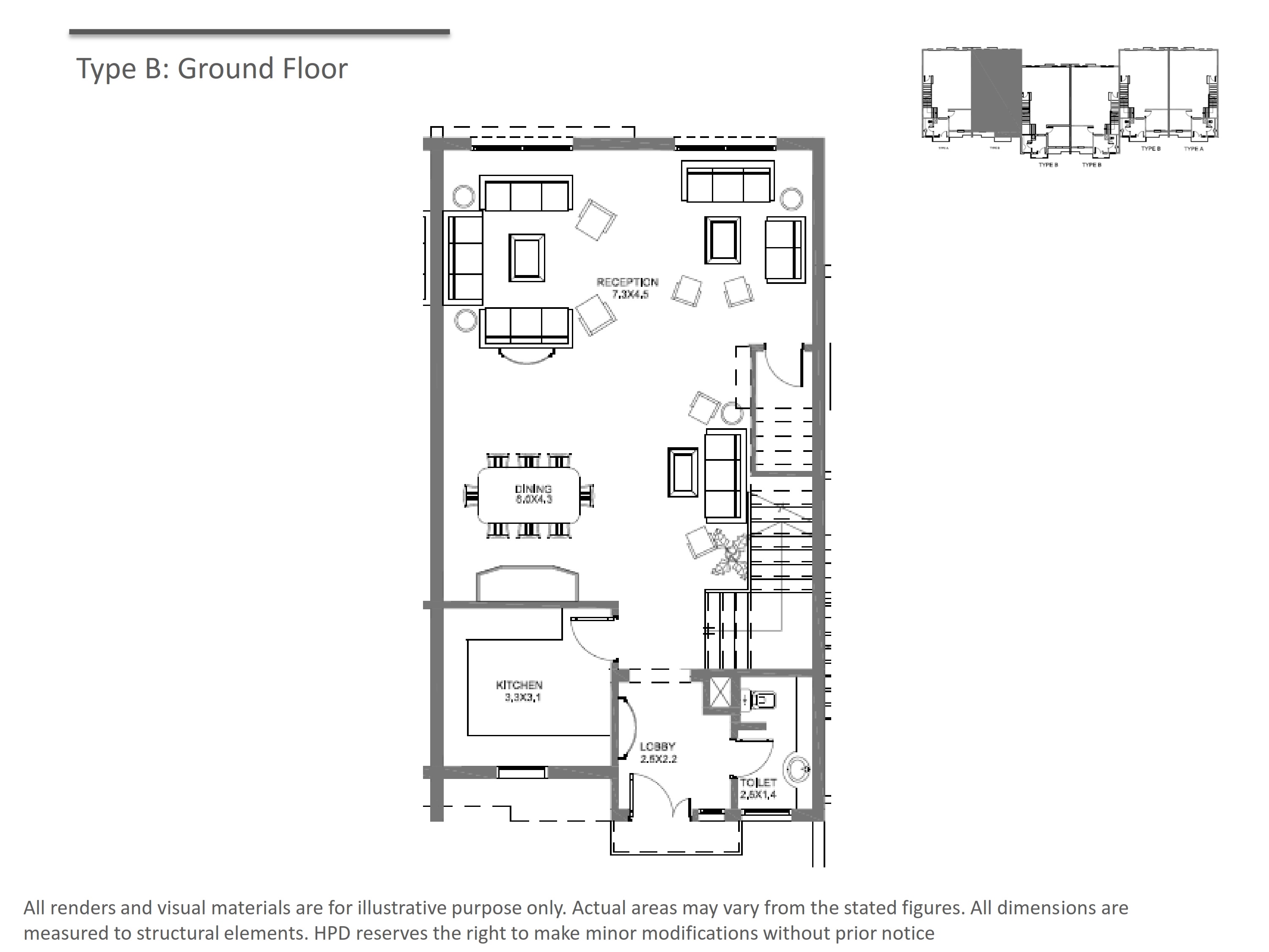 Floor plan for townhouse at Hyde Park