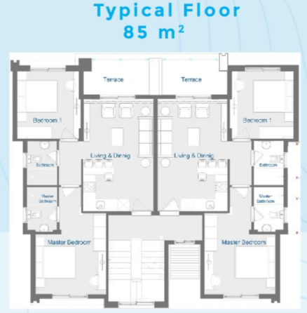 Floor plan for chalet at Sea View