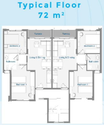Floor plan for chalet at Sea View