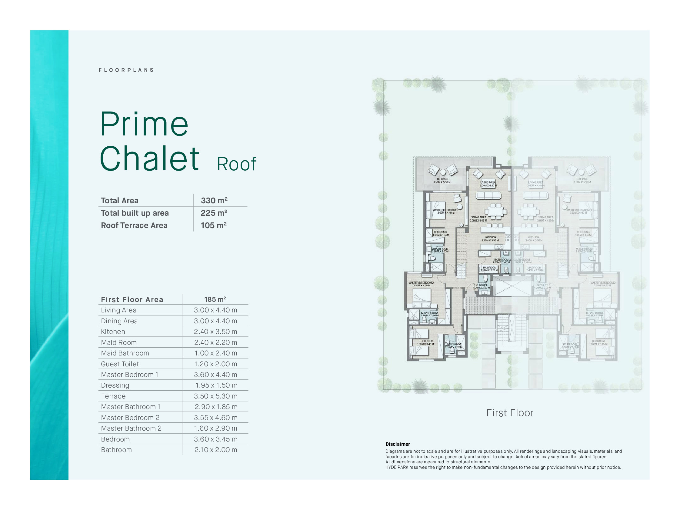 Floor plan for chalet at Hyde Park North - Seashore
