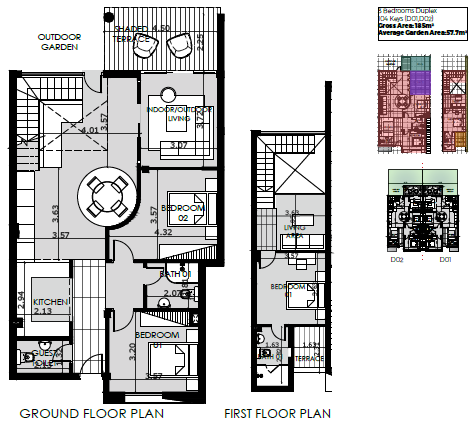 Floor plan for duplex at Nord New Alamein