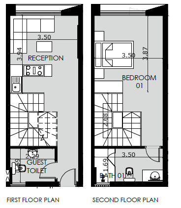Floor plan for duplex at Nord New Alamein