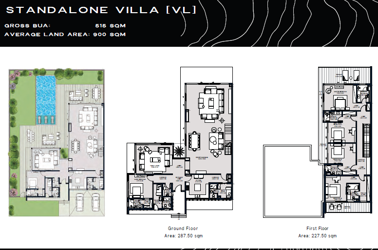 Floor plan for villa at Swan Lake West