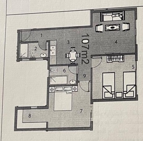 Floor plan for apartment at Valencia Valley