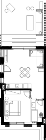 Floor plan for chalet at Blanca Gardens