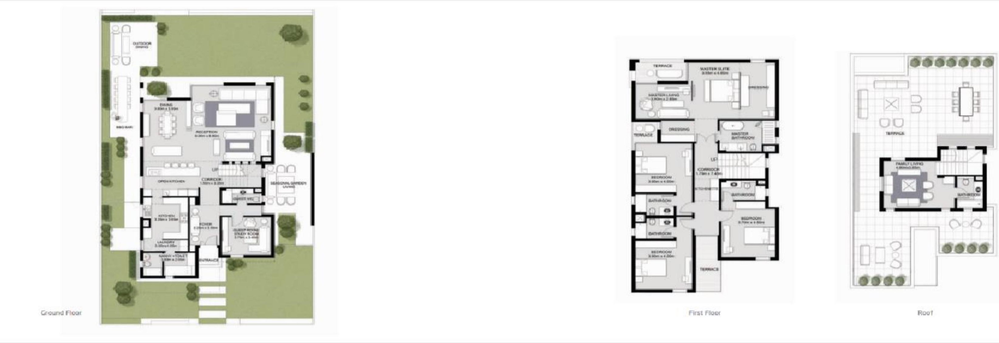 Floor plan for villa at VYE SODIC